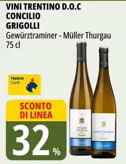 Tigros Vini trentino d.o.c concilio GRIGOLLI offerta