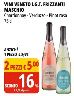Tigros Vini veneto i.g.t. frizzanti MASCHIO offerta