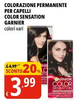 Tigros Colorazione permanente per capelli color sensation GARNIER offerta