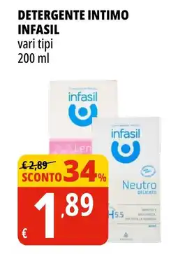Tigros Detergente intimo INFASIL offerta