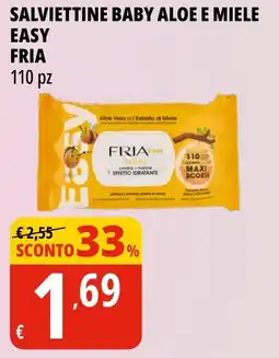 Tigros Salviettine baby aloe e miele easy FRIA offerta