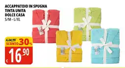 Tigros Accappatoio in spugna tinta unita dolce casa offerta