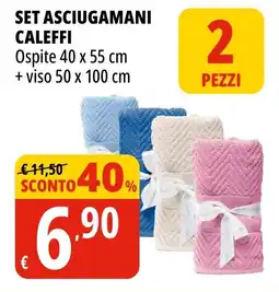 Tigros Set asciugamani CALEFFI offerta