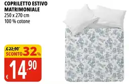 Tigros Copriletto estivo MATRIMONIALE offerta