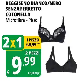 Tigros Reggiseno bianco/nero senza ferretto COTONELLA offerta