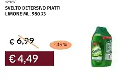 Prezzemolo e Vitale Svelto detersivo piatti limone offerta