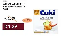 Prezzemolo e Vitale Cuki carta per fritti super assorbente 20 pezzi offerta