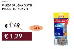 Prezzemolo e Vitale Vileda spugna glitzi pagliette inox offerta