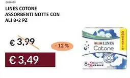Prezzemolo e Vitale Lines cotone assorbenti notte con ali offerta
