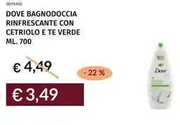 Prezzemolo e Vitale Dove bagnodoccia rinfrescante con cetriolo e te verde offerta