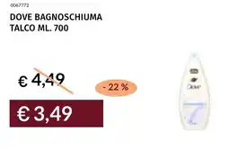 Prezzemolo e Vitale Dove bagnoschiuma talco offerta