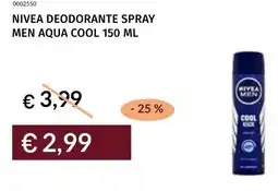 Prezzemolo e Vitale Nivea deodorante spray men aqua cool offerta