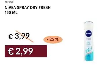 Prezzemolo e Vitale Nivea spray dry fresh offerta