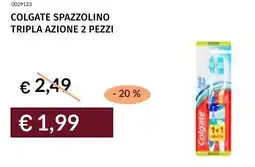 Prezzemolo e Vitale Colgate spazzolino tripla azione 2 pezzi offerta
