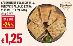 A&O Sfornamore focaccia alla genovese all'olio extra vergine d'oliva offerta