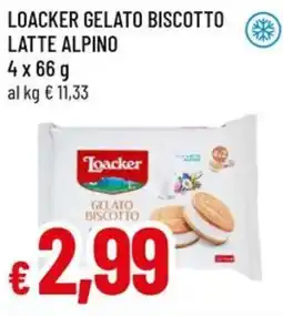 A&O Loacker gelato biscotto latte alpino offerta