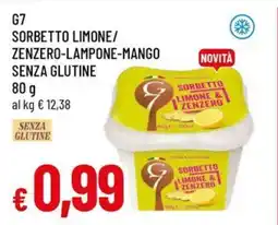 A&O G7 sorbetto limone/ zenzero-lampone-mango senza glutine offerta