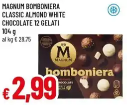 A&O Magnum bomboniera classic almond white chocolate 12 gelati offerta
