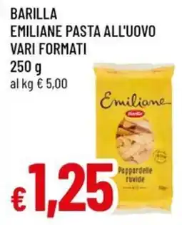 A&O Barilla emiliane pasta all'uovo vari formati offerta