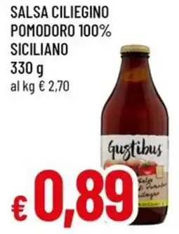 A&O Salsa ciliegino pomodoro 100% siciliano Gustibus offerta