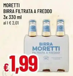 A&O Moretti birra filtrata a freddo offerta