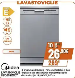 Extracoop Midea lavastoviglie MFD60S131XIT offerta