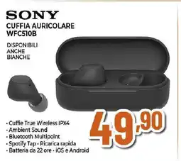 Extracoop Sony cuffia auricolare WFC510B offerta