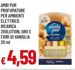 A&O Ambi pur profumatore per ambienti elettrico 3volution, oro e fiori di vaniglia offerta