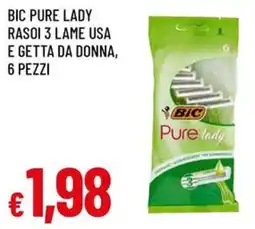 A&O Bic pure lady rasoi 3 lame usa e getta da donna, 6 pezzi offerta