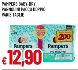 A&O Pampers baby-dry pannolini pacco doppio varie taglie offerta