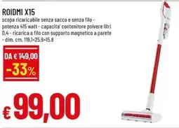 A&O ROIDMI X15 scopa ricaricabile offerta