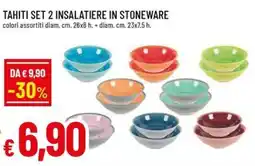 A&O Tahiti set 2 insalatiere in stoneware offerta