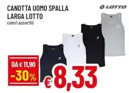 A&O Canotta uomo spalla larga lotto colori assortiti offerta