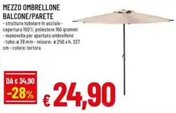 A&O Mezzo ombrellone balcone/parete offerta