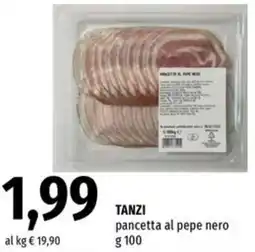 Famila TANZI pancetta al pepe nero offerta
