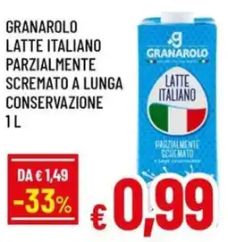Famila Granarolo latte italiano granarolo parzialmente scremato a lunga conservazione offerta