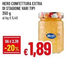 Famila Hero confettura extra di stagione vari tipi offerta