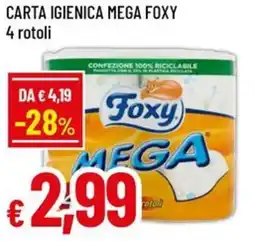 Famila Carta igienica mega foxy 4 rotoli offerta