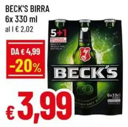 Famila Beck's birra offerta