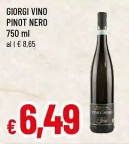 Famila Giorgi vino PINOT NERO offerta