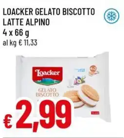 Famila Loacker gelato biscotto latte alpino offerta