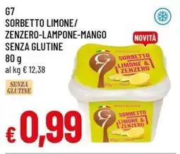 Famila G7 sorbetto limone/ zenzero-lampone-mango senza glutine offerta