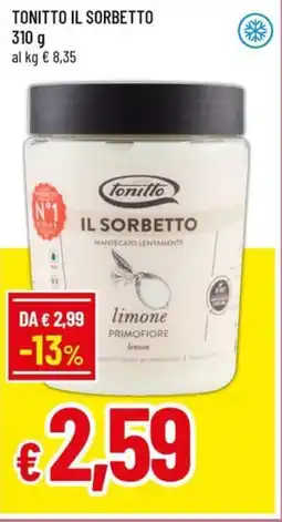 Famila Tonitto il sorbetto offerta