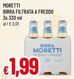Famila Moretti birra filtrata a freddo offerta