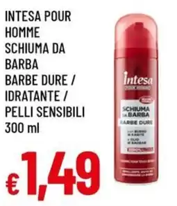 Famila Intesa pour homme schiuma da barba barbe dure / idratante / pelli sensibili offerta