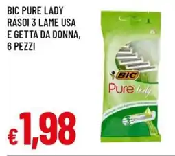 Famila Bic pure lady rasoi 3 lame usa e getta da donna, 6 pezzi offerta