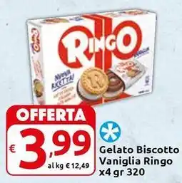 Carrefour Express Gelato Biscotto Vaniglia Ringo offerta