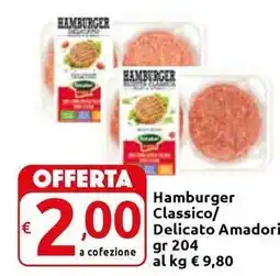 Carrefour Express Hamburger Classico/ Delicato Amadori offerta