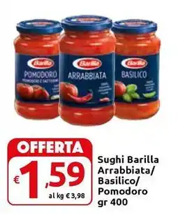 Carrefour Express Sughi Barilla Arrabbiata/ Basilico/ Pomodoro offerta