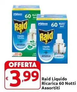 Carrefour Express Raid Liquido Ricarica 60 Notti Assortiti offerta